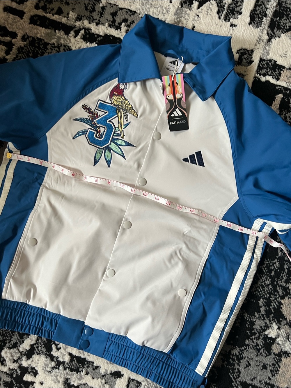 FARM RIO & ADIDAS Collab! Runs LARGE🦋